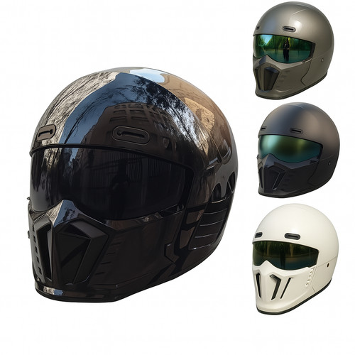 Casco moto retrò integrale - moto,