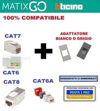 matix GO bticino compatibile presa di rete dati rj45 cat6 cat6a cat7 cat8
