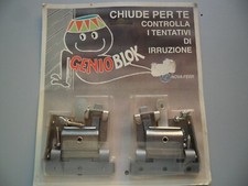 KIT 2 paia BLOCCA TAPPARELLE DESTA E SINISTRA  IN ACCIAIO INOX