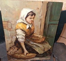 Dipinto Ad Olio Su Cartone