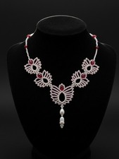 Collana Rosa Fiori Di Loto