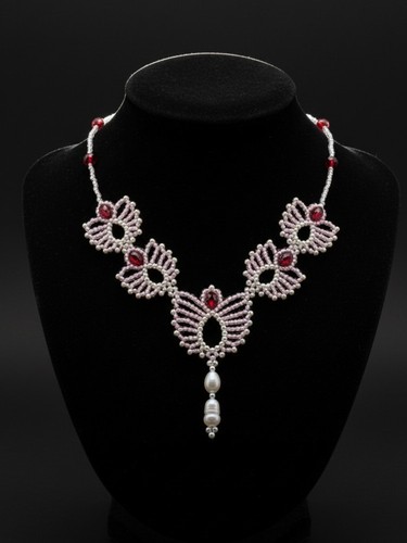 Collana rosa fiori loto - fiori, di