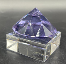 Fermacarte soprammobile bellissima prisma a forma di Diamante Caccia Sole Viola