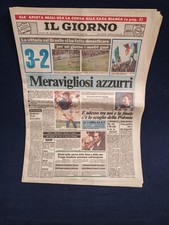 Il Giorno Quotidiano Mondiale 1982 6 Luglio Mundial  Originale Completo