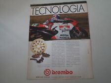 advertising Pubblicità 1990 BREMBO e JOHN KOCINSKI e YAMAHA YZR 250