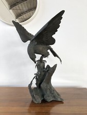 Statua In Bronzo Aquila Sulla Roccia Giappone XIX Secolo Statue Bronze Eagle