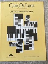 1973 CLAIR DE LUNE Spartiti EASY ORGAN SOLO di Claude Debussy
