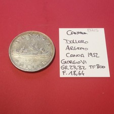 Canada Moneta Dollaro 1952