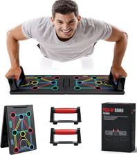 Tavola per Flessioni, 12 in 1, Pieghevole, Multifunzione, per Allenamento a Casa