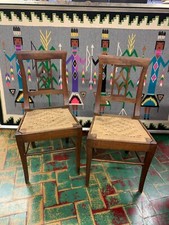 COPPIA DI ANTICHE SEDIE DELL'800 EPOCA IN NOCE TOSCANA