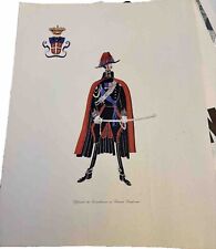 Stampa Storica Ufficiale dell'Arma dei Carabinieri Reali In Grande Uniforme