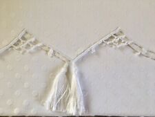 Superbo Copriletto Coperta Matrimoniale  Piquet Cotone Ricamato A Mano 230 x 280