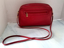Borsa a tracolla Gucci in pelle rossa vintage autentica usata