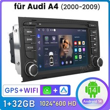 Autoradio Android 14 per Audi A4 8E 8H B6 B7 2000-2009 Carplay GPS Navi RDS DAB