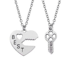 2x COLLANA CIONDOLO CUORE SPEZZATO PENDENTE BEST FRIENDS AMICIZIA AMORE