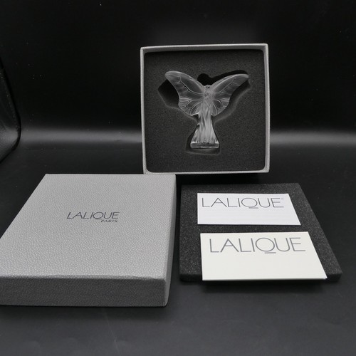 Lalique butterfly rose - rose, clear