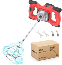 Betoniera Elettrica per Trapano, Miscelatore per Malta Portatile Da 2100W, Agita