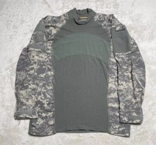 Camicia Massif Mountain Gear uomo piccola esercito combattimento verde digitale mimetica manica lunga