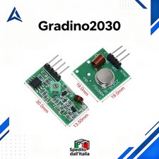 Coppia Moduli RF 433MHz Ricevitore e Trasmettitore Wireless per Arduino