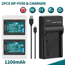 2x NP-FV50 batteria +