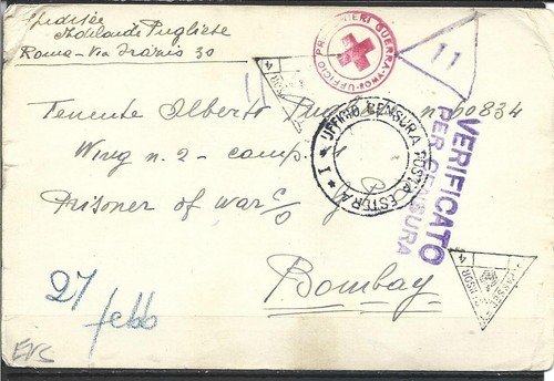 1941 cartolina con - p.o.w.,