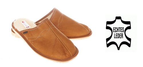 Pantofole pelle uomo con - in,