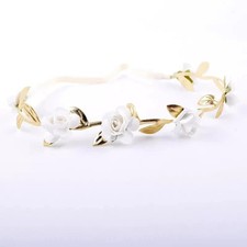 Vintage Summer Flower Leather Leaf Kids Hair Band Women Headband Wedding