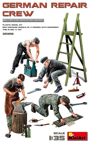 Miniart german repair crew - miniart,