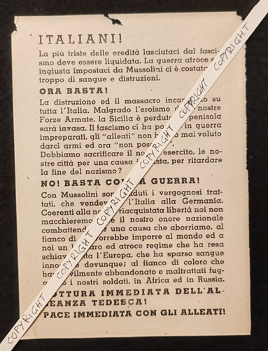Volantino seconda guerra - seconda,