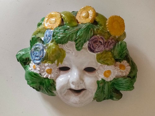 Maschera bacco terracotta - bacco,