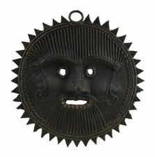 Arte Dhokra Sole Statuetta Etnico Arte Tribale Surya Orissa India 26995