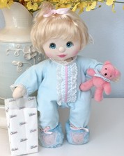Bambola My Child US Mattel 1986 come nuova🌷Aqua-eyed Platinum Topknot dormiente originale