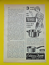 PUBBLICITÀ ADVERTISING 1960 TRINOX Fratelli Calderoni Pentole