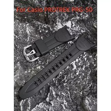 Cinturino silicone resina impermeabile premium per Casio PROTREK PRG-50 fibbia cinturino