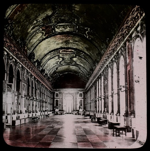 Magic lantern slide - magic, versailles