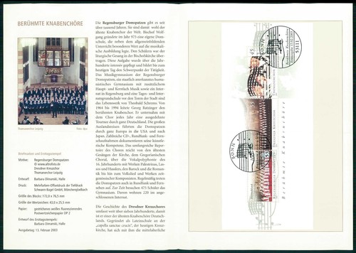 Folder postale tedesco 2003 - folder,