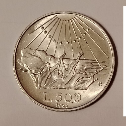 Moneta 500 lire 1965 - moneta,