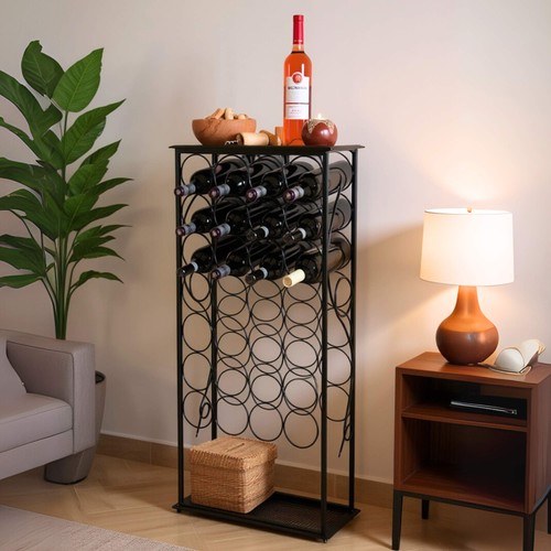 Scaffale per vino metallo nero