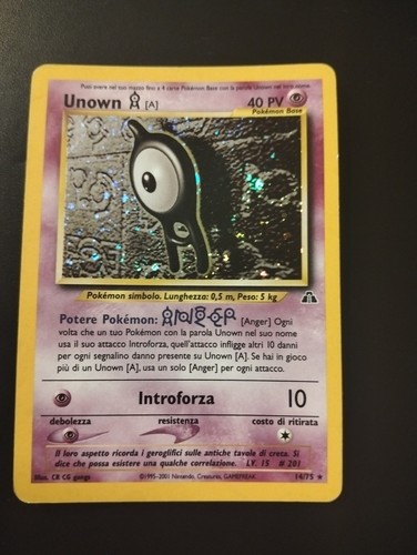 Pokemon card unown 14 75 - unown, [a]