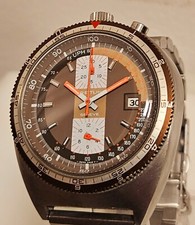 Breitling Bullhead Vintage Rare pre Chronomatic brown 7101
