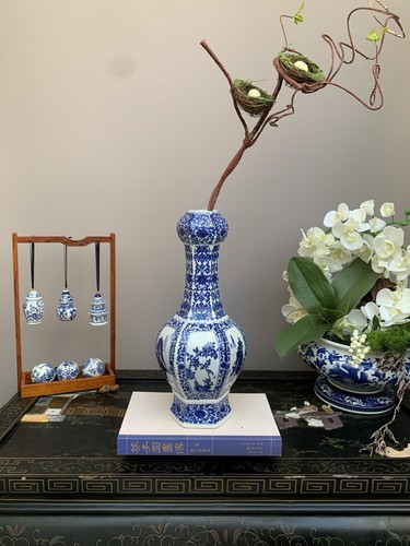 Vaso testa aglio fine - testa, blu