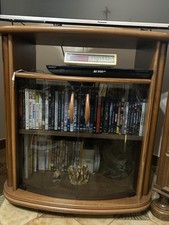 Mobile TV in Legno MDF Con 3 Ripiani Porta Console Videogiochi DVD E 4 Ruote Mob