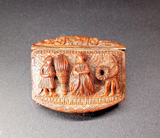 TABACCHIERA ANTICA IN SEME DI COROZO DA COMPLETARE MATRIMONIO FRANCIA FRANCE