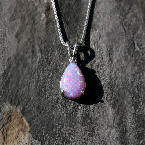 Collana gocce opale fuoco - collana,