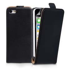 Custodia flip nera vera - flip, pelle