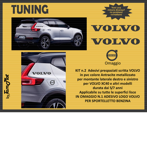 Adesivi volvo logo scritta - scritta, per