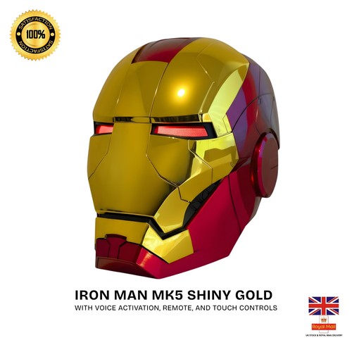 Casco iron man - mk5, oro