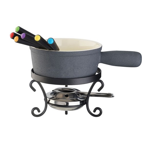 Fonduta ceramica opaca nera - ceramica,