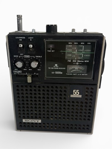 Vintage sony icf - icf-5500m, captain