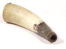 PRL) MUZZLE LOADERS CIVIL WAR ERA PODWER HORN FIASCA POLVERE NERA AVANCARICA